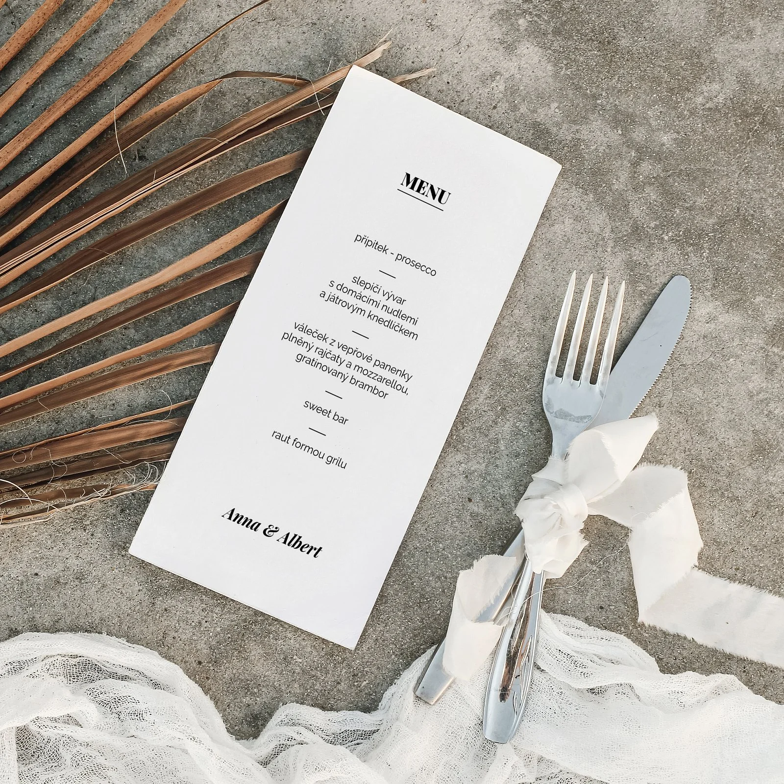 svatební menu No.6