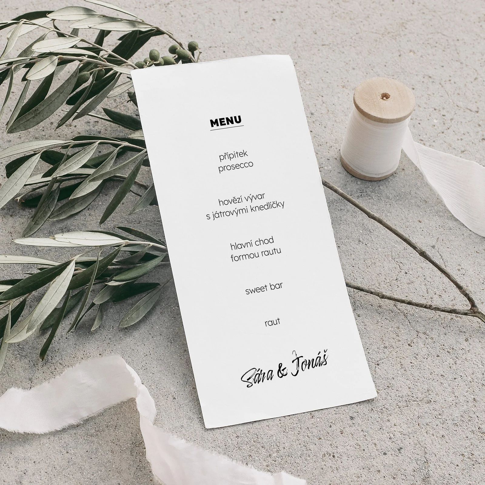 svatební menu No.7