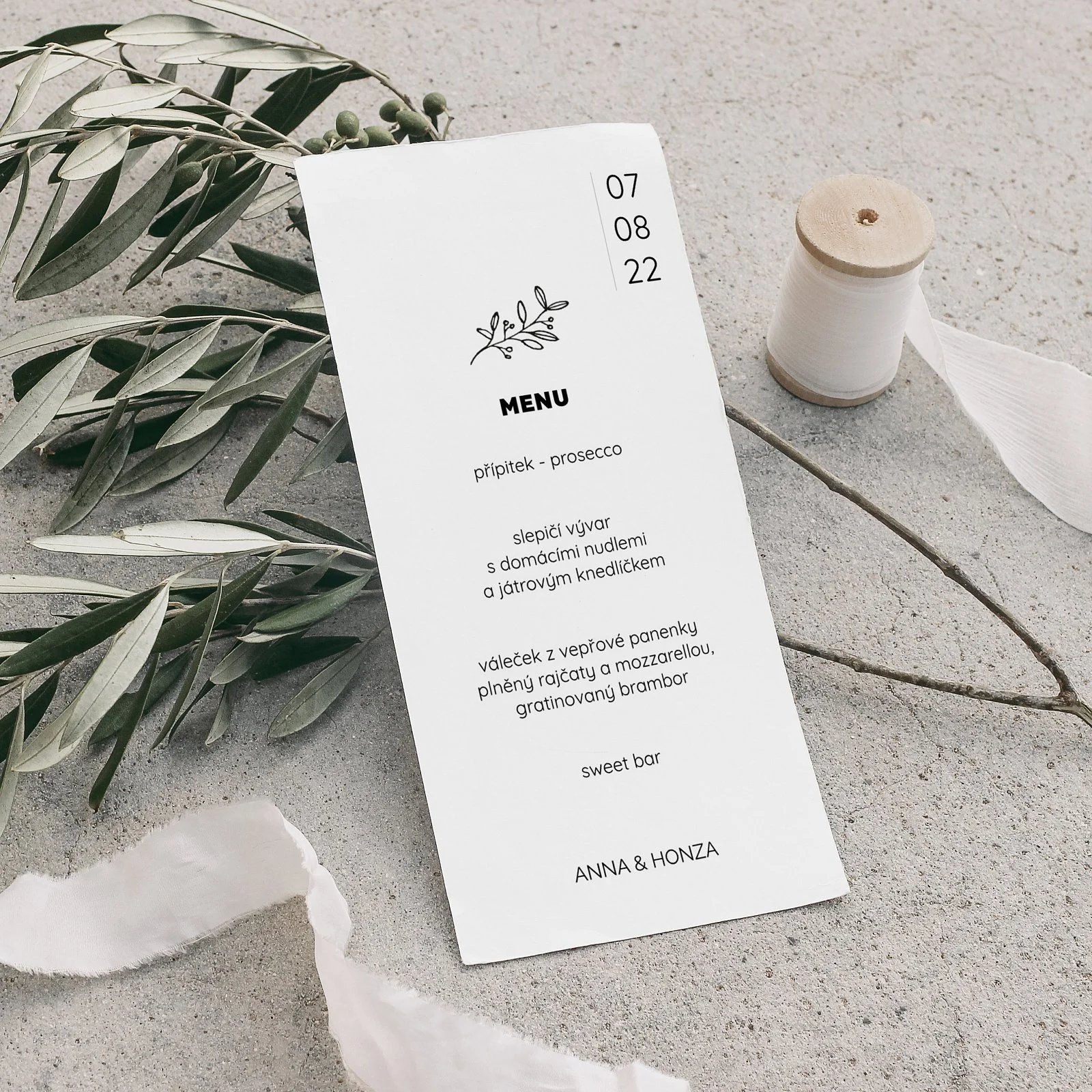 svatební menu No.8