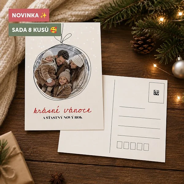 vánoční pohlednice No.7 - SADA 8ks