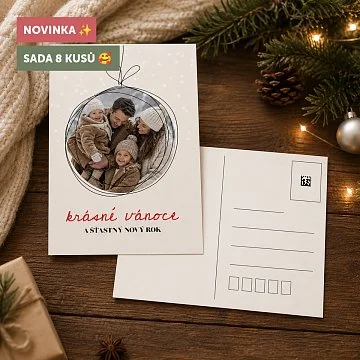 vánoční pohlednice No.7 - SADA 8ks