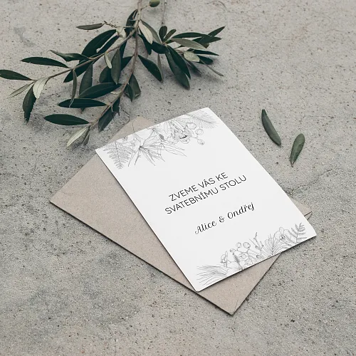 pozvání ke stolu No.13