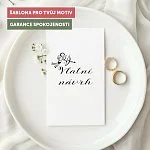 svatební menu vlastní návrh