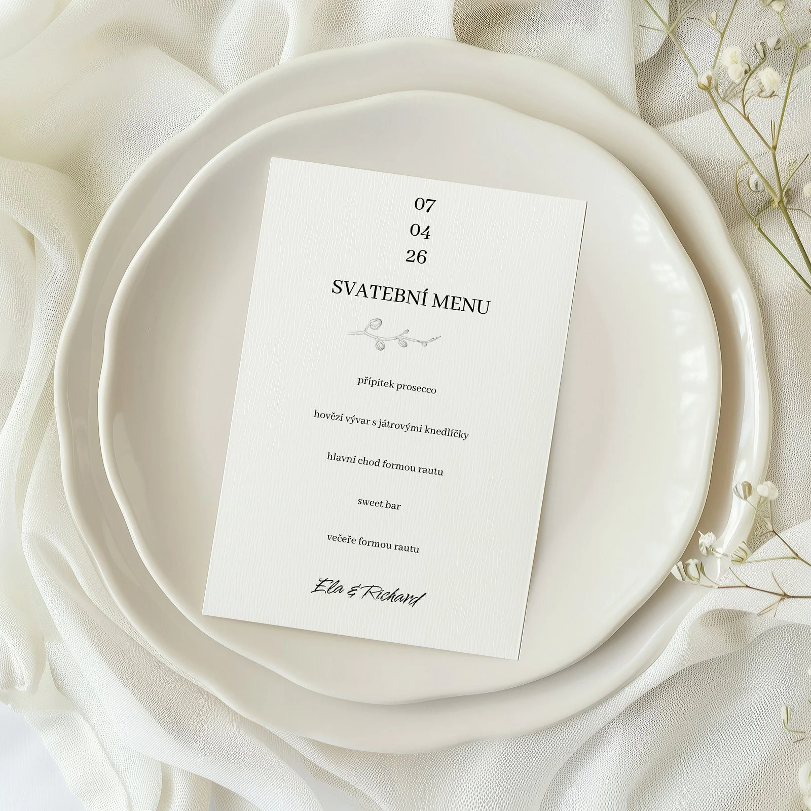svatební menu No.19