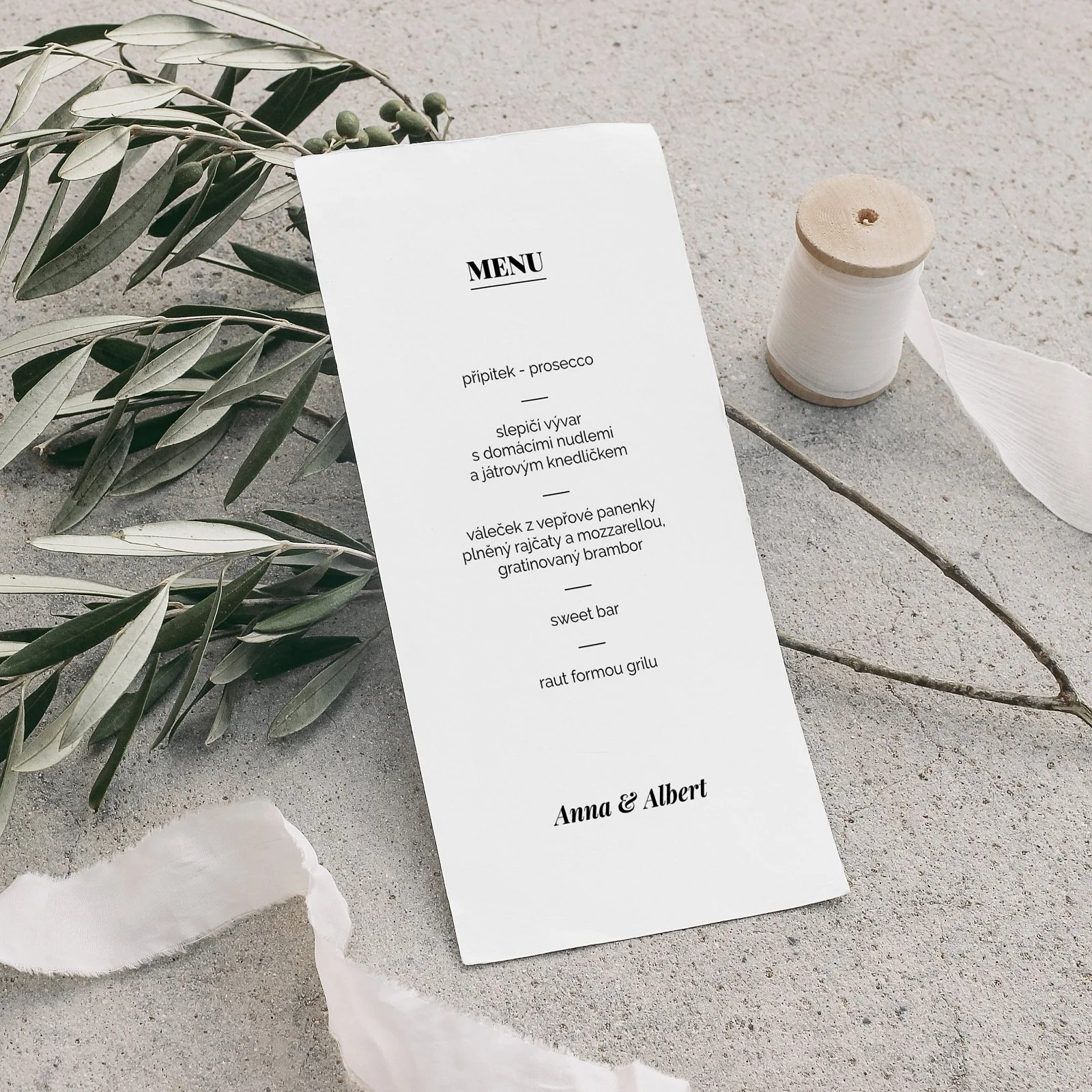 svatební menu No.6