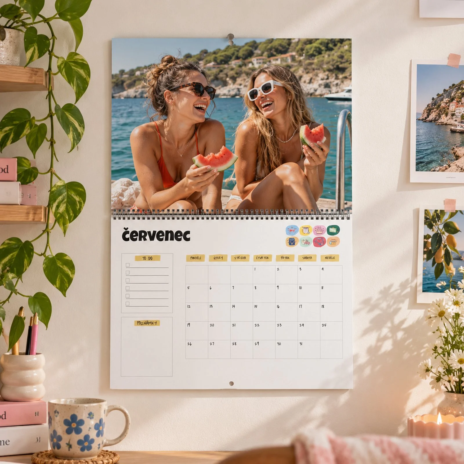 DIY fotokalendář se samolepkami