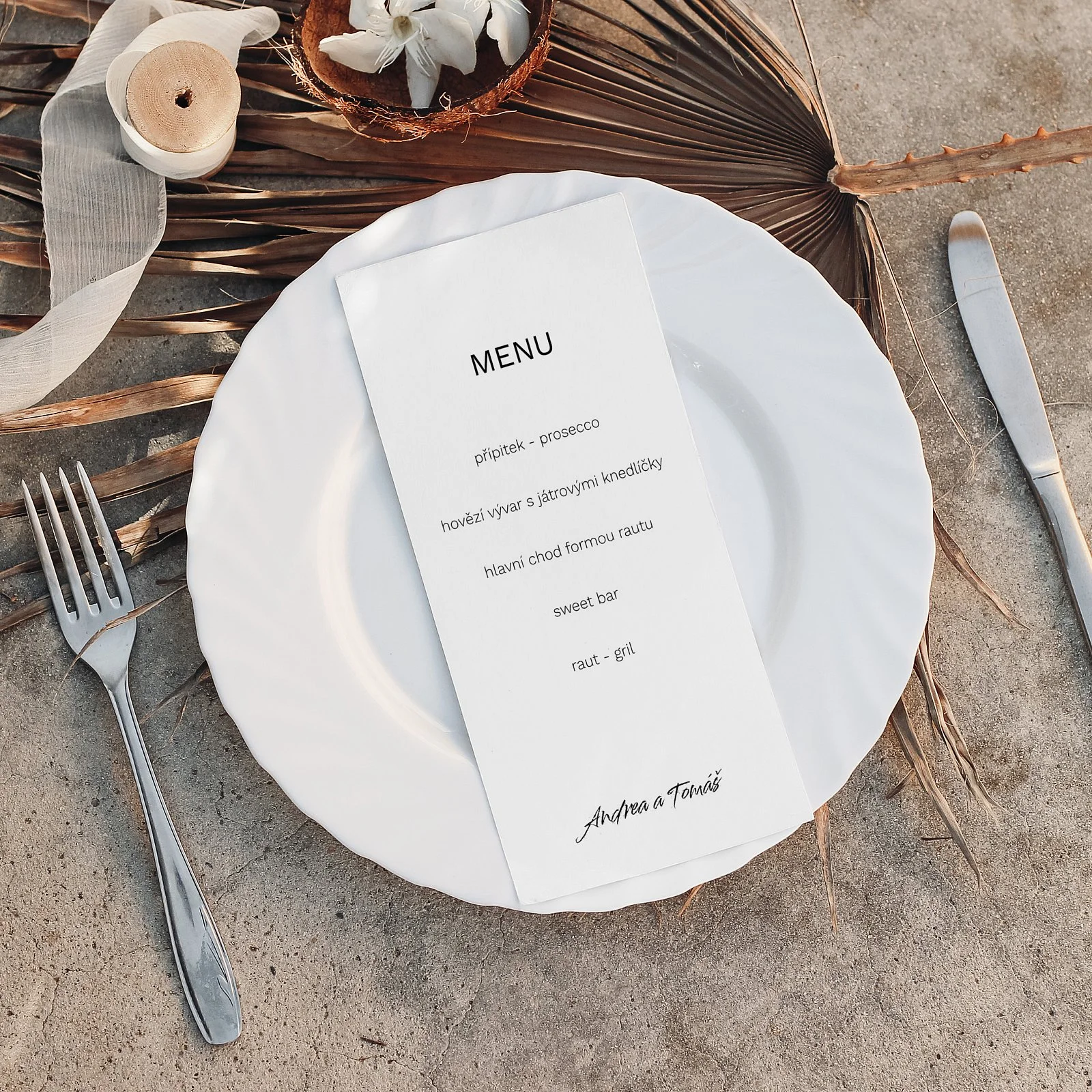 svatební menu No.1