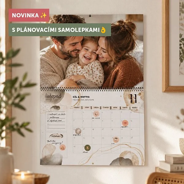 DIY fotokalendář se samolepkami