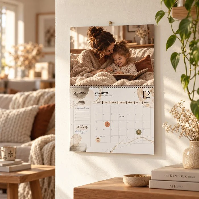 DIY fotokalendář se samolepkami