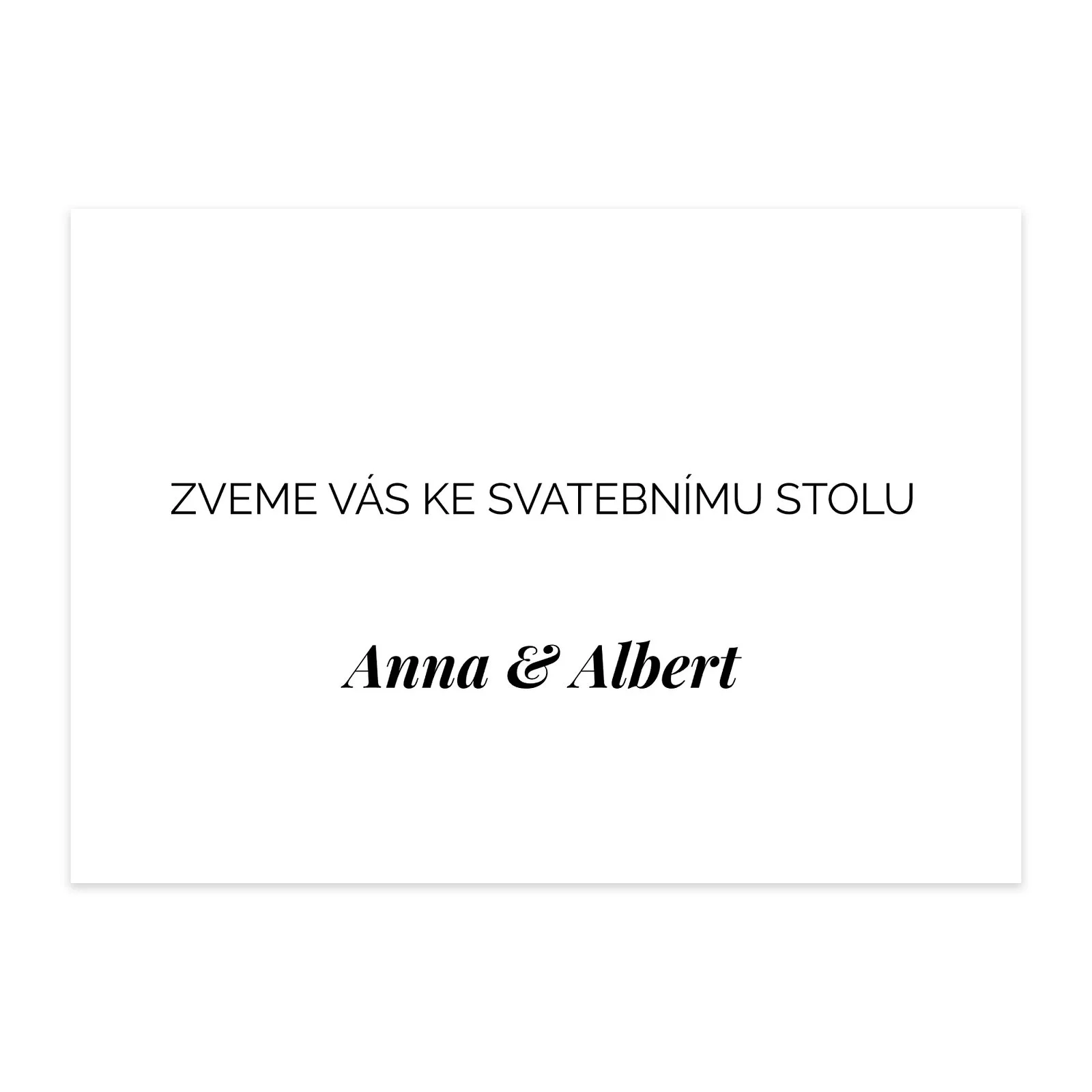pozvání ke stolu No.6