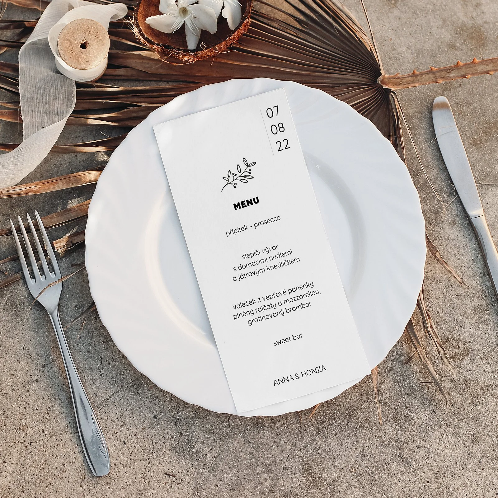 svatební menu No.8