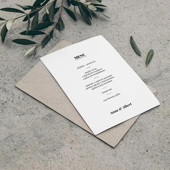 svatební menu No.6