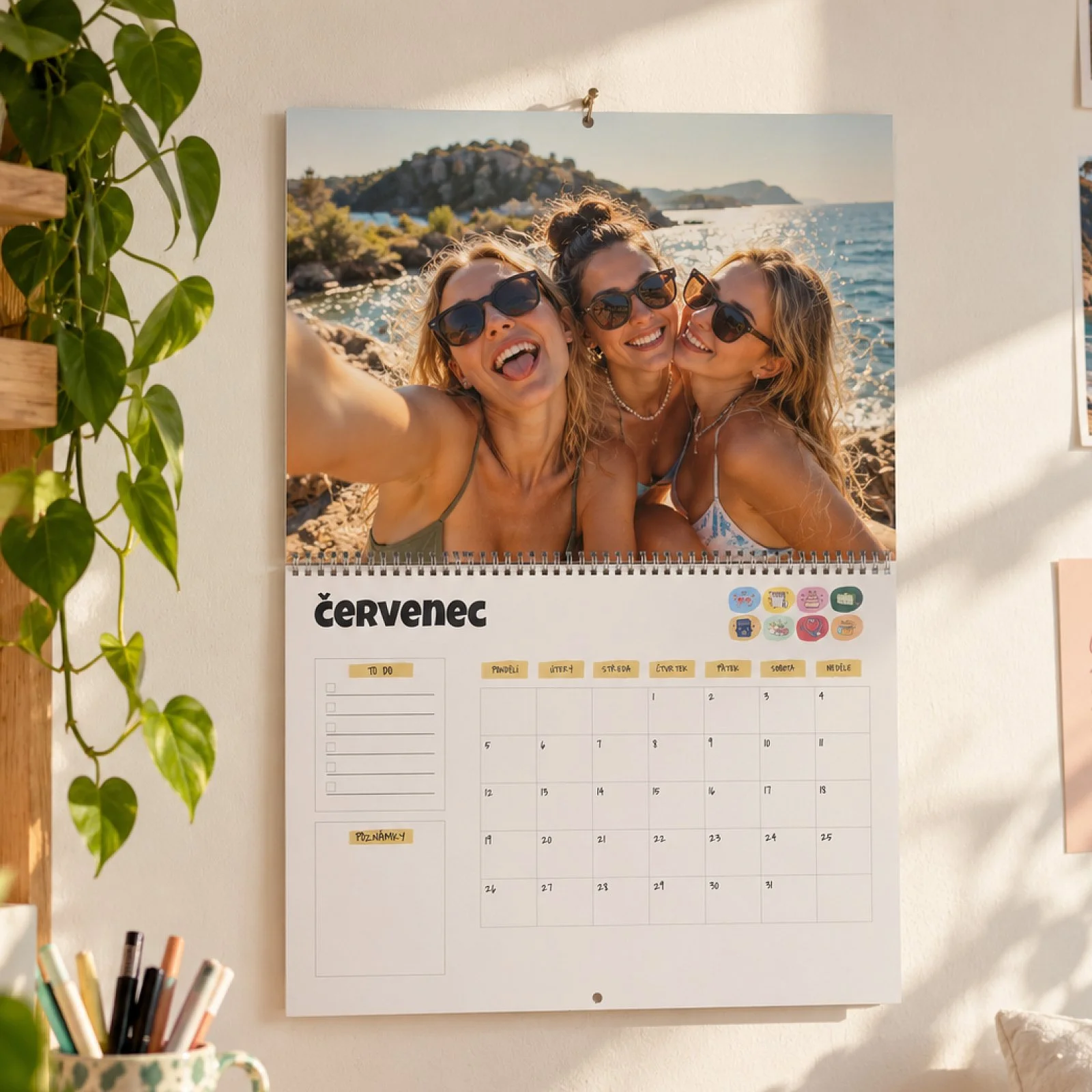 DIY fotokalendář se samolepkami