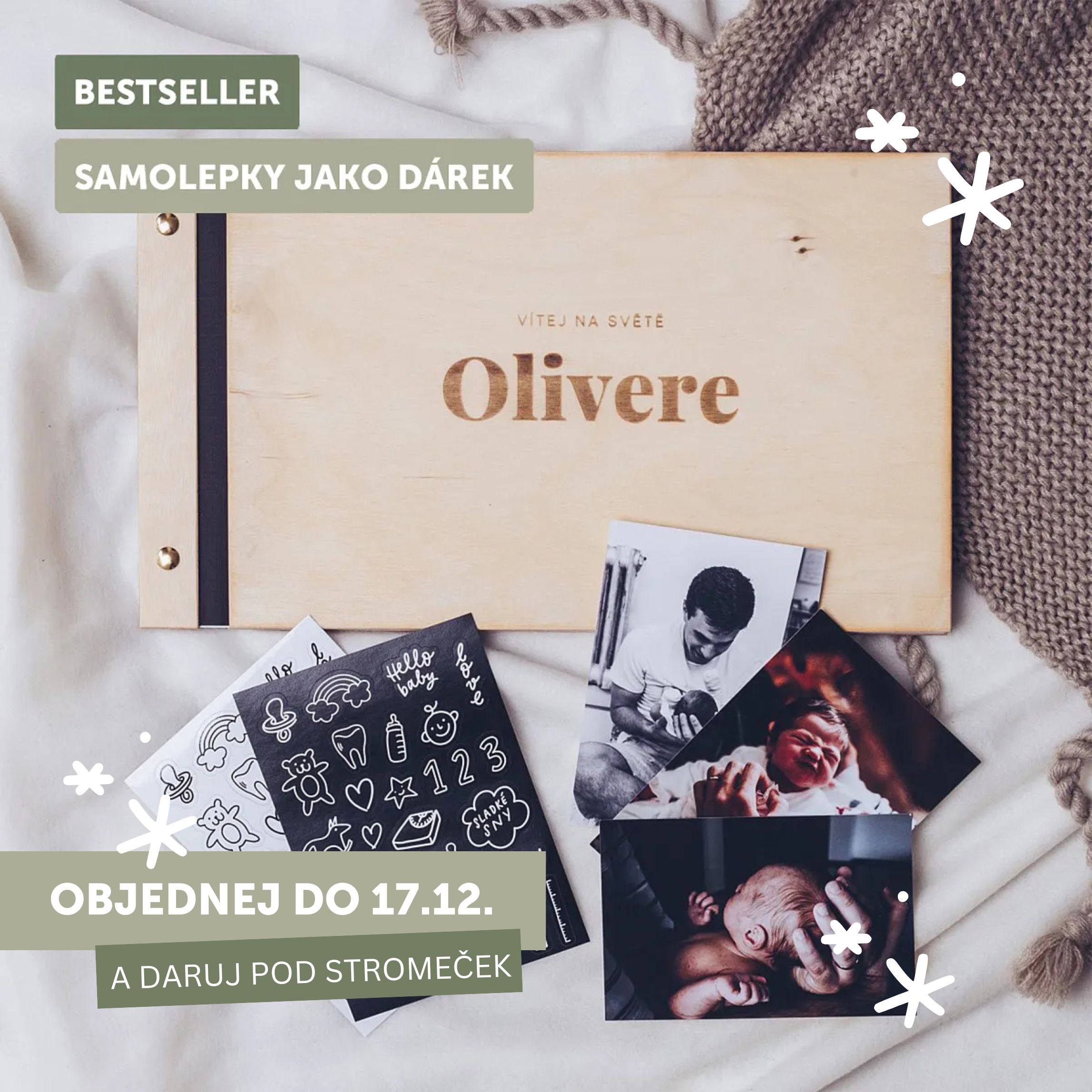 Levně dřevěné fotoalbum Oliver