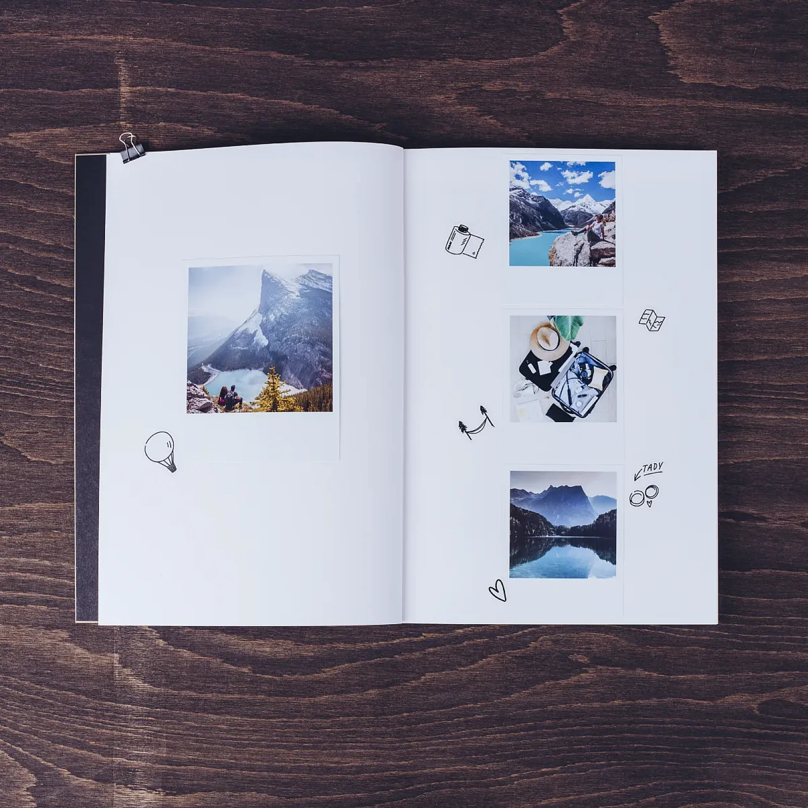 dřevěné fotoalbum