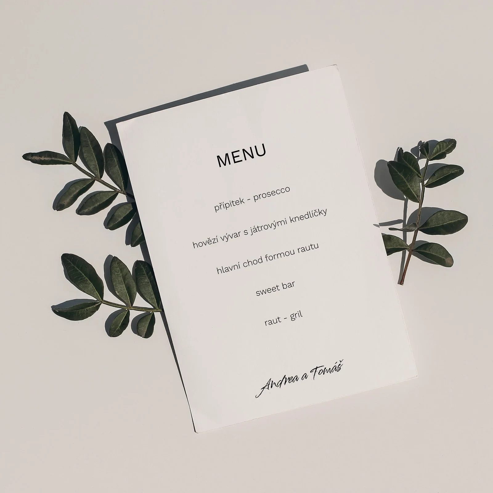 svatební menu No.1