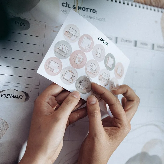 DIY fotokalendář se samolepkami