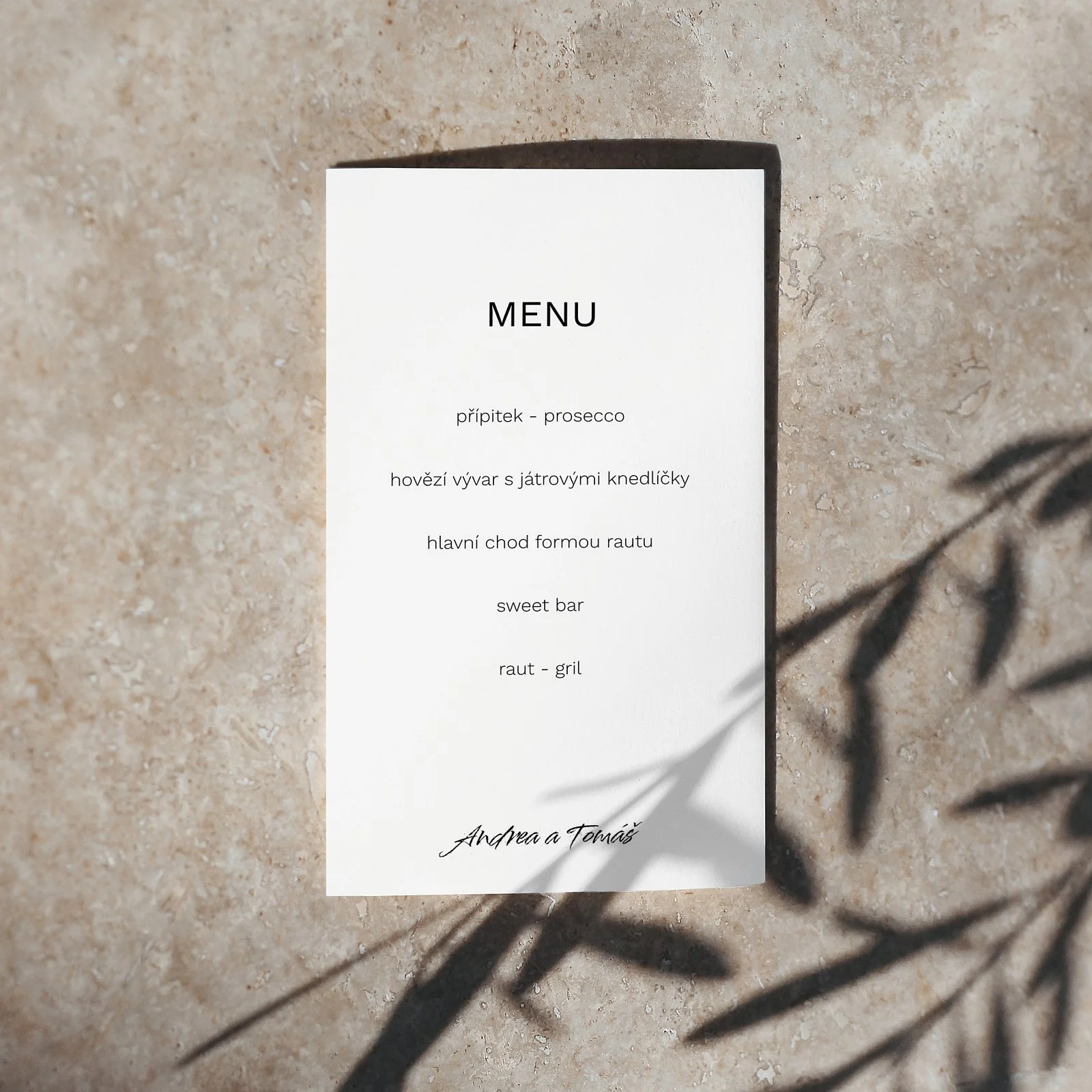 svatební menu No.1