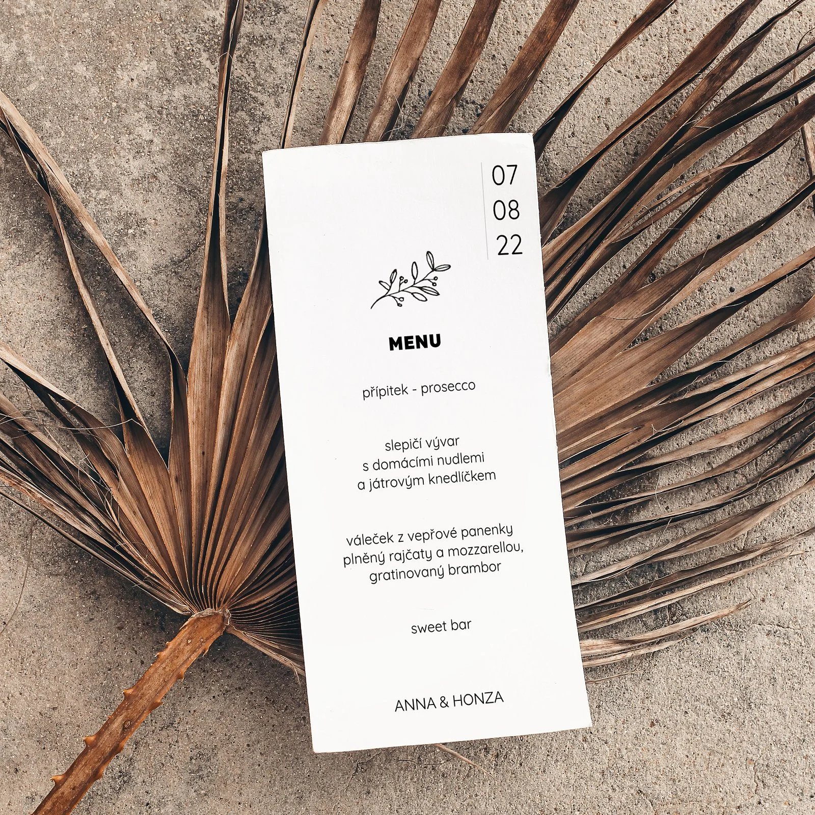 svatební menu No.8