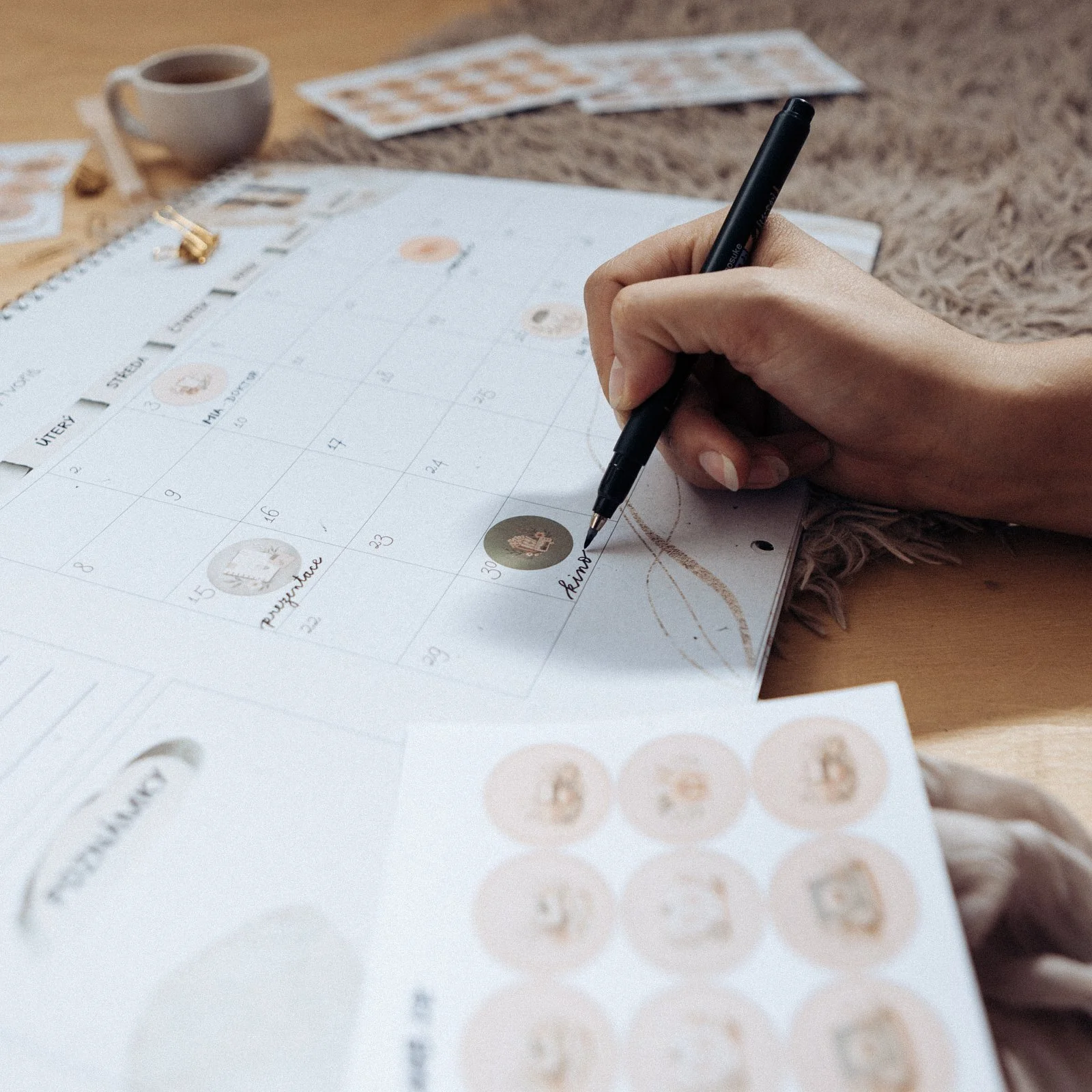 DIY fotokalendář se samolepkami