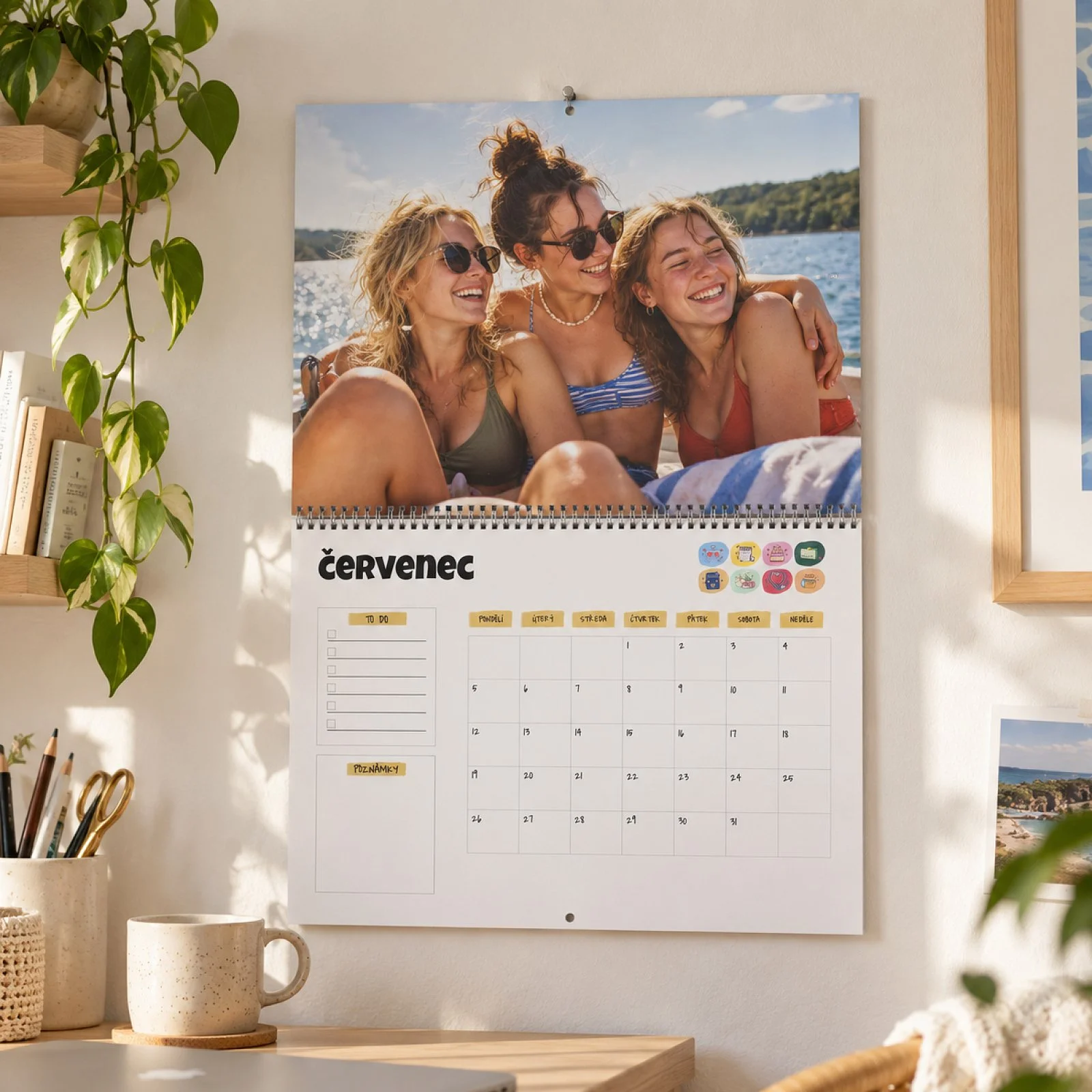 DIY fotokalendář se samolepkami