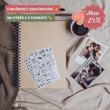 dřevěné fotoalbum twinwire