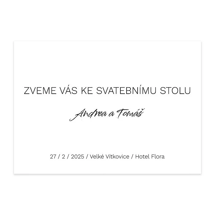 pozvání ke stolu No.1