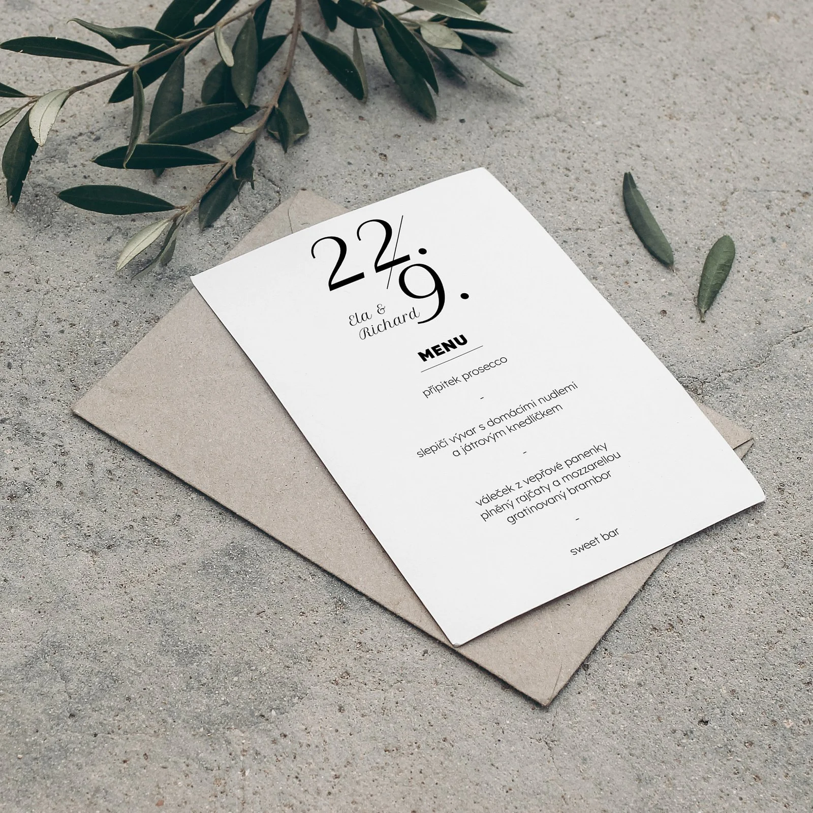 svatební menu No.17