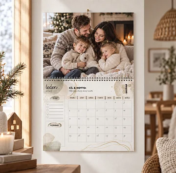 oboustranný DIY fotokalendář
