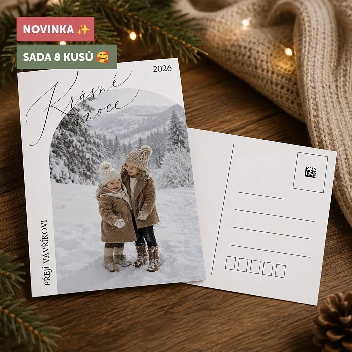 vánoční pohlednice No.6 - SADA 8ks