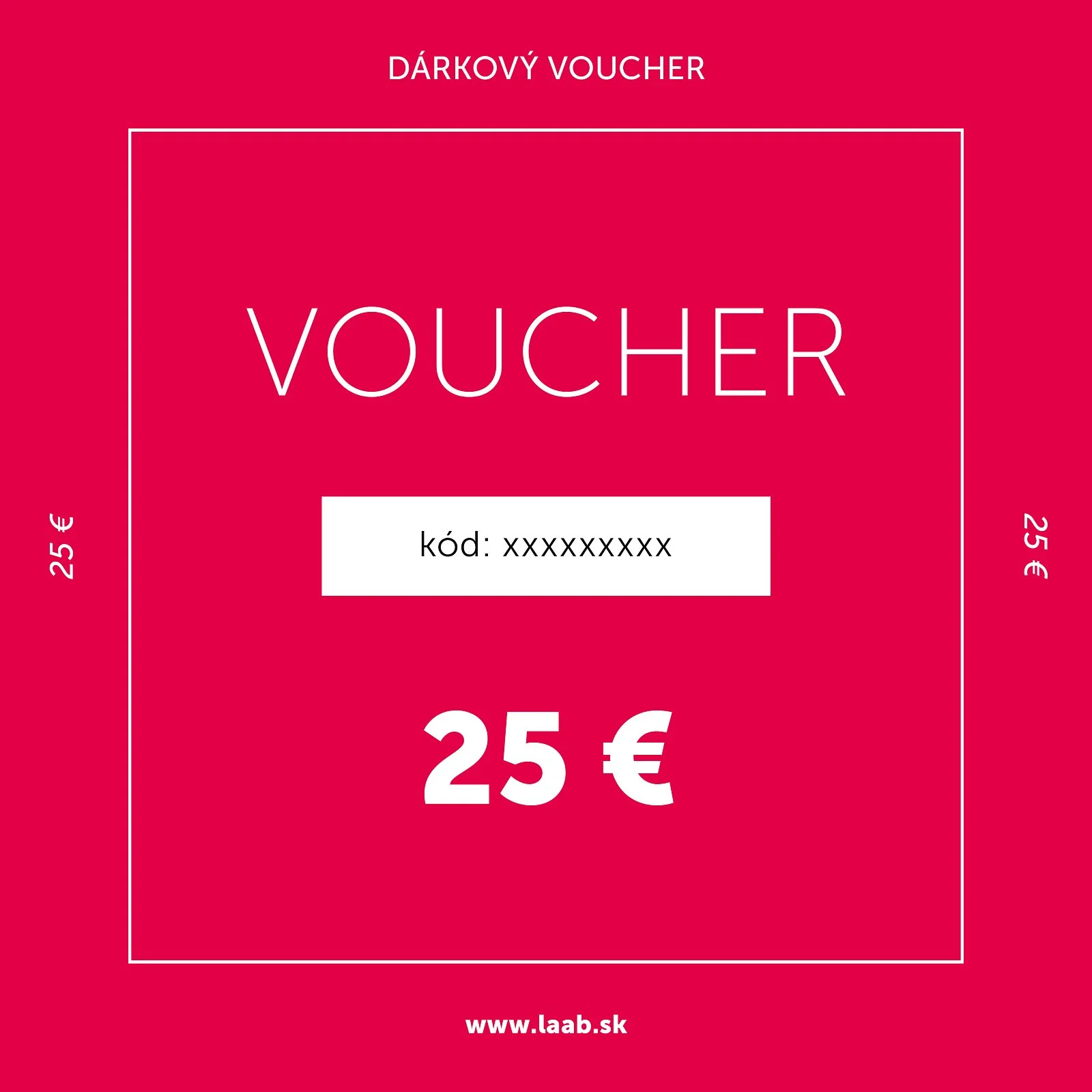 Darčekový voucher na 25 €