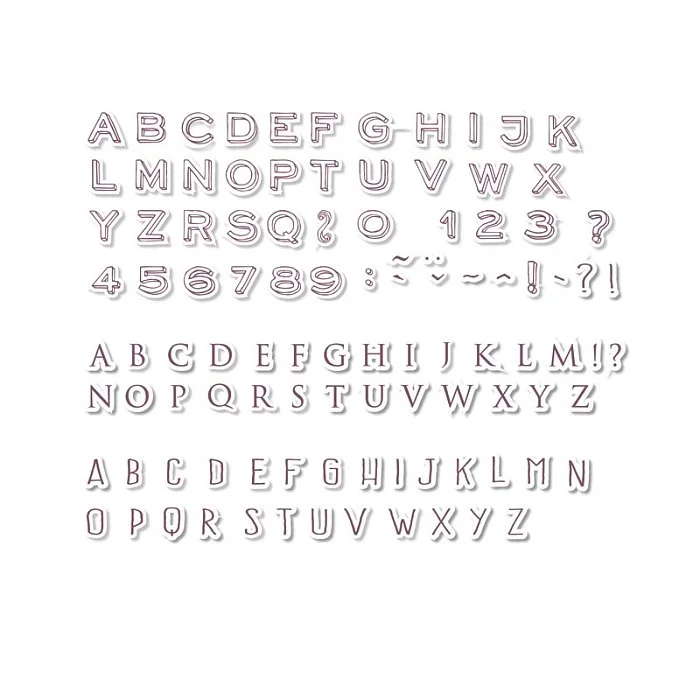 razítka - 3 abecedy